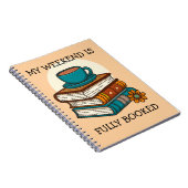 Wochenende voll gebuchte Buchliebhaber Notizblock (Rechte Seite)