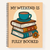 Wochenende voll gebuchte Buchliebhaber Notizblock (Vorderseite)