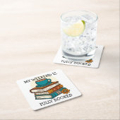 Wochenende voll gebuchte Buchliebhaber Rechteckiger Pappuntersetzer (Vor Ort)