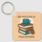 Wochenende voll gebuchte Buchliebhaber Schlüsselanhänger (Vorderseite)