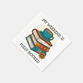 Wochenende voll gebuchte Buchliebhaber Serviette (Ecke)