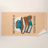 Wochenende voll gebuchte Buchliebhaber Strandtuch (Vorderseite)