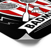 Wochenende Vorhersage Badminton Game Day Shuttles Poster (Ecke)