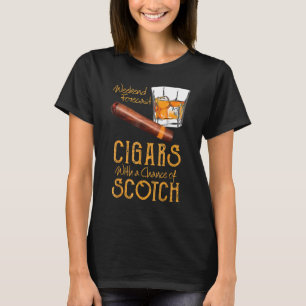 Wochenende Vorhersage Zigarren Chance Bourbon Väte T-Shirt