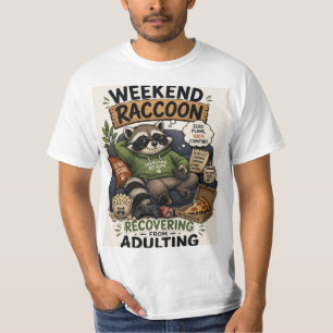 Wochenende Waschbär 100 Prozent Chill Entspanntes T-Shirt