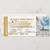 Wochenende Wegweiser Geburtstag Boarding Ticket Einladung (Vorderseite)