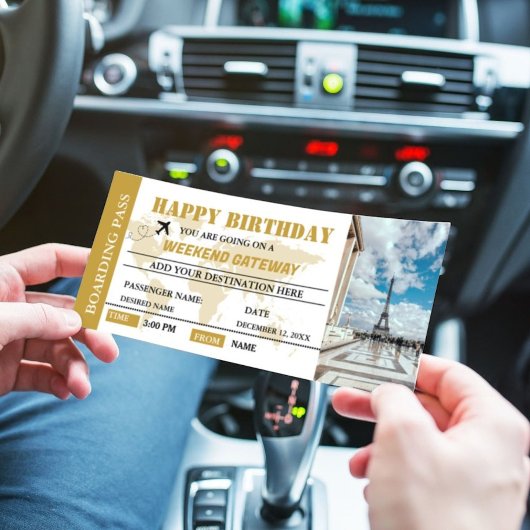 Wochenende Wegweiser Geburtstag Boarding Ticket Einladung