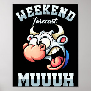 Wochenende Woche Vorhersage Freitag Urlaub Arbeits Poster