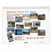 Wochenenden-Fahrer-San Diego 2011 Kalender (Rückseite)