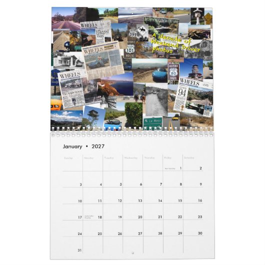 Wochenenden-Fahrer-San Diego 2011 Kalender (Jan 2027)