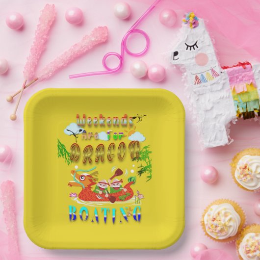 Wochenenden für Drachenboote Pappteller (Party)