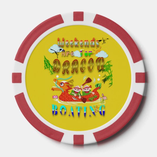 Wochenenden für Drachenboote Pokerchips (Vorderseite)