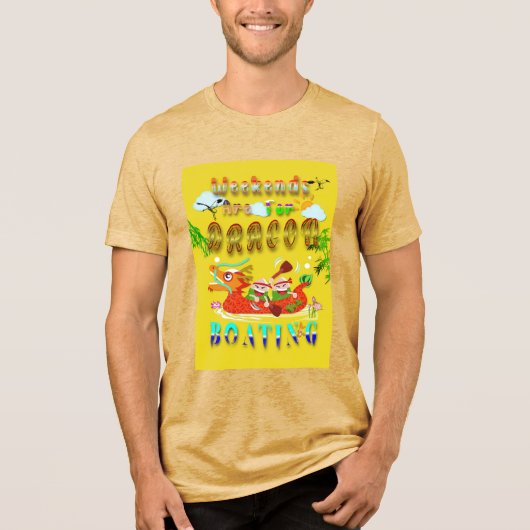Wochenenden für Drachenboote Tri-Blend Shirt (Vorderseite)