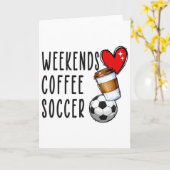 Wochenenden Kaffee Fußball Karte (Gelbe Blume)