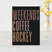 Wochenenden Kaffee Hockey  Karte (Gelbe Blume)