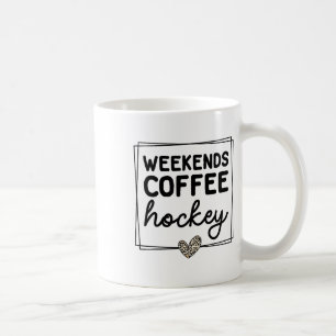 Wochenenden Kaffee Hockey Süß Retro Mütter Leben M Kaffeetasse