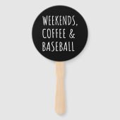 Wochenenden, Kaffee und Baseball I Fächer (Rückseite)