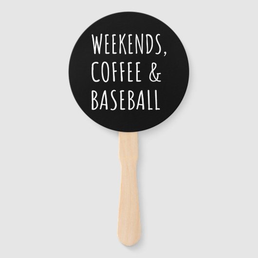 Wochenenden, Kaffee und Baseball I Fächer (Vorderseite)
