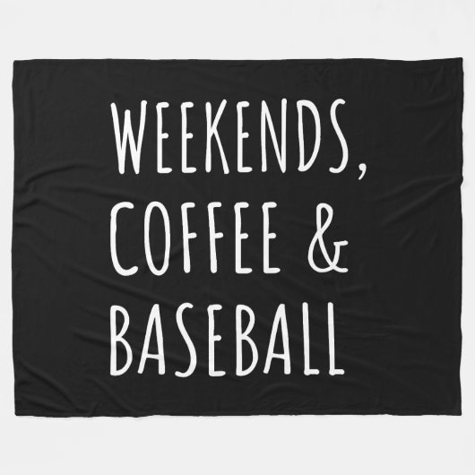 Wochenenden, Kaffee und Baseball I Fleecedecke (Vorderseite (Horizontal))