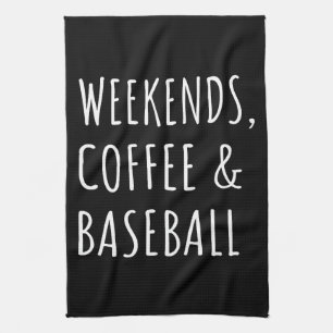 Wochenenden, Kaffee und Baseball I Geschirrtuch
