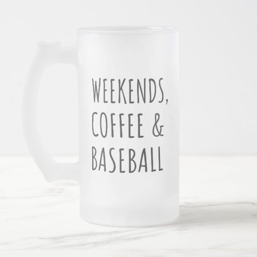 Wochenenden, Kaffee und Baseball I Mattglas Bierglas (Links)