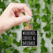 Wochenenden, Kaffee und Baseball I Schlüsselanhänger (Hand)