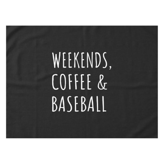 Wochenenden, Kaffee und Baseball I Tischdecke (Vorderseite (Horizontal))