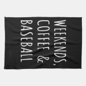 Wochenenden, Kaffee Und Baseball Ich Geschirrtuch (Horizontal)