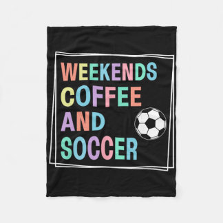 Wochenenden Kaffee Und Fußball Fleecedecke
