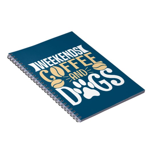 Wochenenden Kaffee und Hunde Notizblock (Rechte Seite)