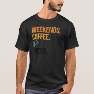 Wochenenden Kaffee und Mama Cheerleader Mother T-Shirt