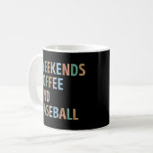 Wochenenden Mama für Kaffee und Baseball Kaffeetasse (Vorderseite Links)