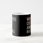Wochenenden Mama für Kaffee und Baseball Kaffeetasse (Mittel)