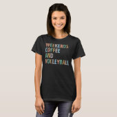 Wochenenden Mama Kaffee und Volleyball T-Shirt (Vorne ganz)