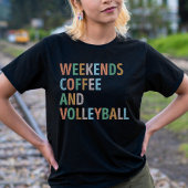 Wochenenden Mama Kaffee und Volleyball T-Shirt