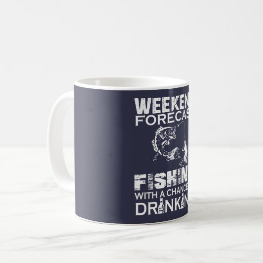 WOCHENENDEN-PROGNOSEN-FISCHEN KAFFEETASSE (Vorderseite Links)