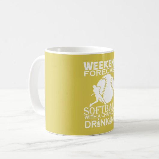 WOCHENENDEN-PROGNOSEN-SOFTBALL KAFFEETASSE (Vorderseite Links)