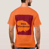 Wochenenden sind das beste Motiv auf lila T-Shirt (Rückseite)