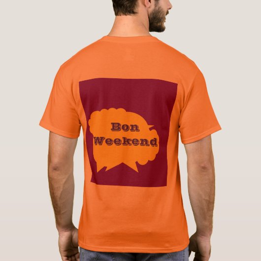 Wochenenden sind das beste Motiv auf lila T-Shirt (Rückseite)