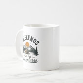 Wochenenden sind für Abenteuer da Kaffeetasse (Vorderseite Links)