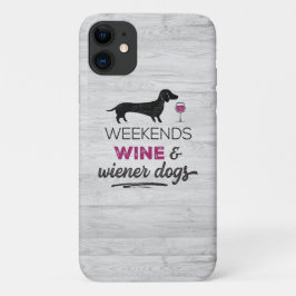 Wochenenden Wein und Dackel Hunde Case-Mate iPhone Hülle