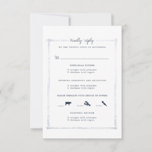 Wochenendhochzeit Kombinierte RSVP-Karte RSVP Karte