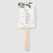 Wochenendhochzeitplan tropisch-florale Geometrie Fächer (Vorderseite)