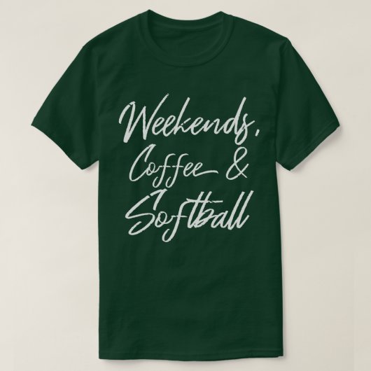 Wochenendkaffee und Softball III T-Shirt (Design vorne)