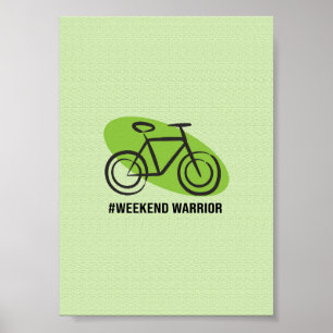 Wochenendkrieger-Fahrrad - Minimalistisches Radfah Poster