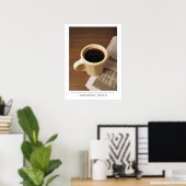 Wochenendnachrichten - Sende Kaffee Kunst Poster (Heimbüro)