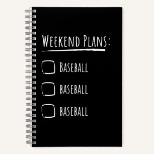 Wochenendpläne Baseball Notizblock
