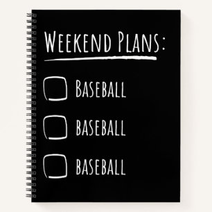 Wochenendpläne Baseball Notizblock