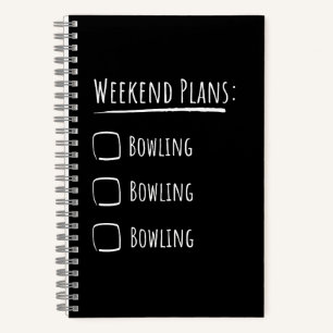Wochenendpläne Bowling Notizblock