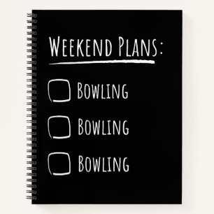 Wochenendpläne Bowling Notizblock